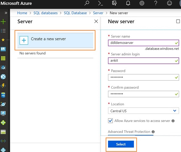 Create a new server-